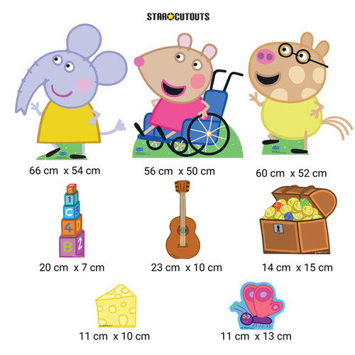 Mandy, Emily and Pedro (Peppa Pig) Cardboard Cutouts Decoration Pack Product Gallery Image