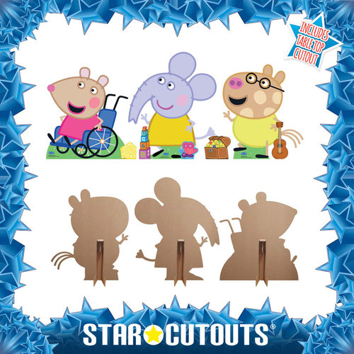 Mandy, Emily and Pedro (Peppa Pig) Cardboard Cutouts Decoration Pack Product Gallery Image