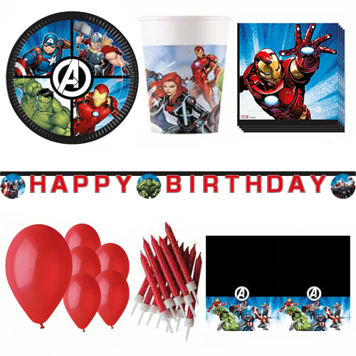 Marvel Avengers 8 Person Deluxe Party Pack