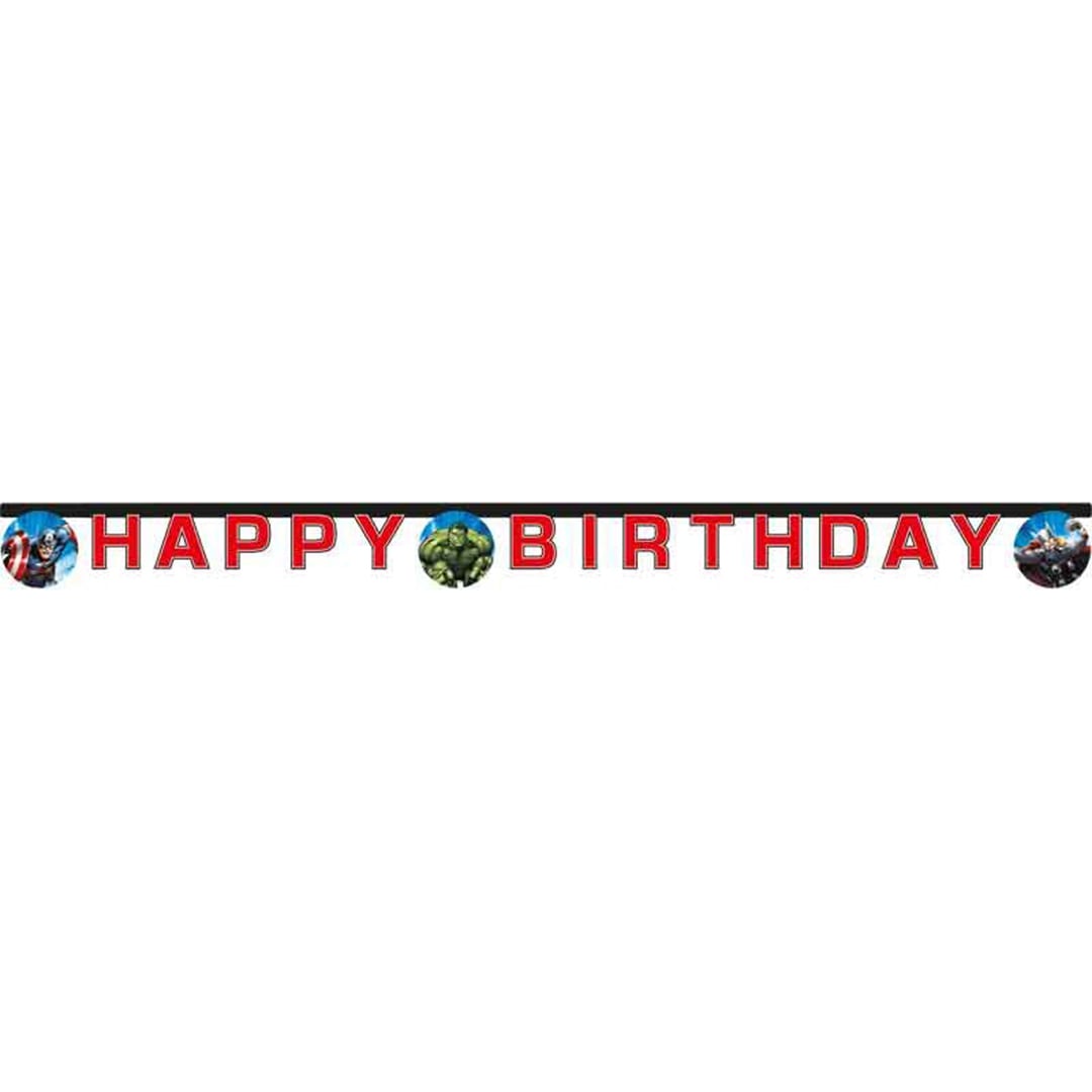Marvel Avengers Evergreen Happy Birthday Die-Cut Letter Card Banner 2m