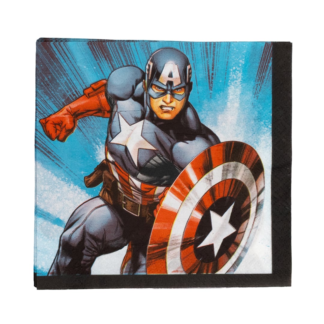 Marvel Avengers Iron Man & Captain America Paper Luncheon Napkins 2 Ply 33cm - Pack of 20 Product Gallery Image