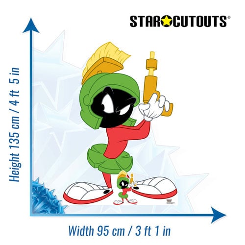 Marvin The Martian Gun Pose Lifesize Cardboard Cutout 135cm Product Gallery Image