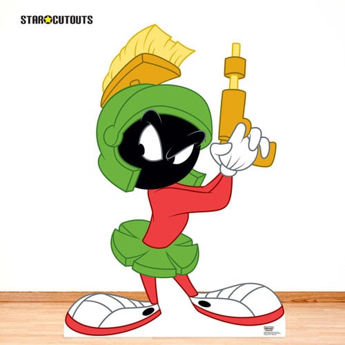 Marvin The Martian Gun Pose Lifesize Cardboard Cutout 135cm Product Gallery Image