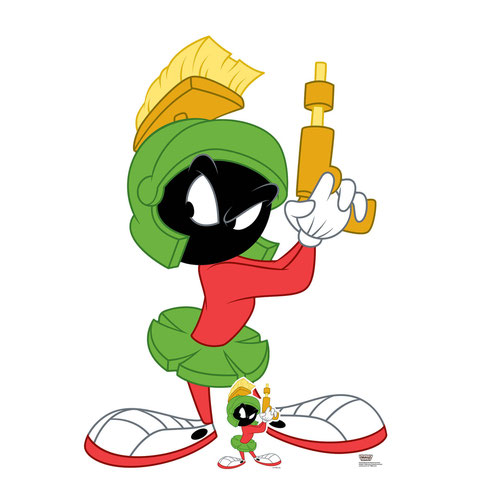 Marvin The Martian Gun Pose Lifesize Cardboard Cutout 135cm Product Gallery Image