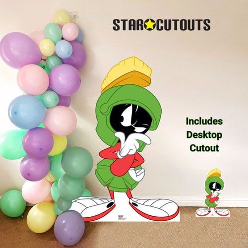 Marvin The Martian Hmm Pose Lifesize Cardboard Cutout 135cm Product Gallery Image