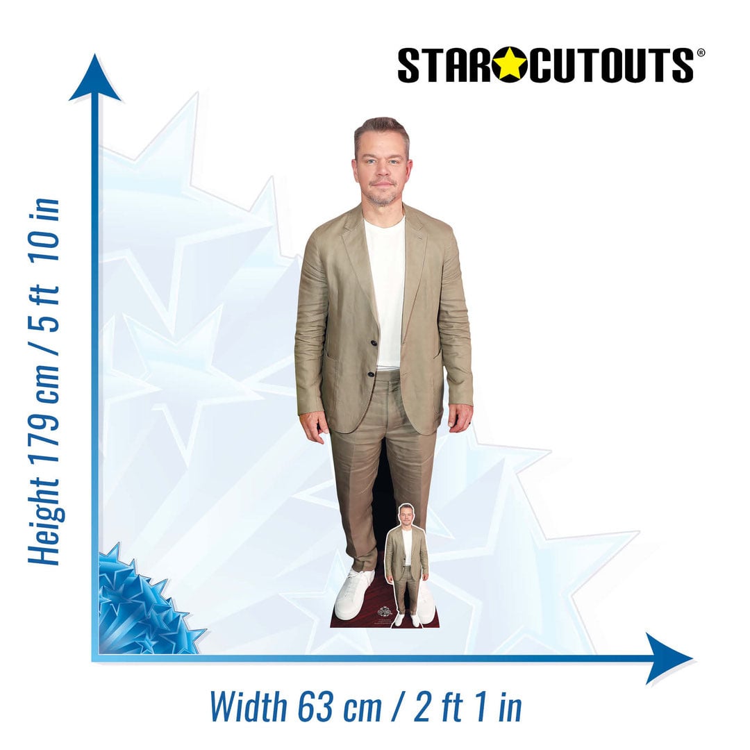 Matt Damon Lifesize Cardboard Cutout 179cm Product Gallery Image
