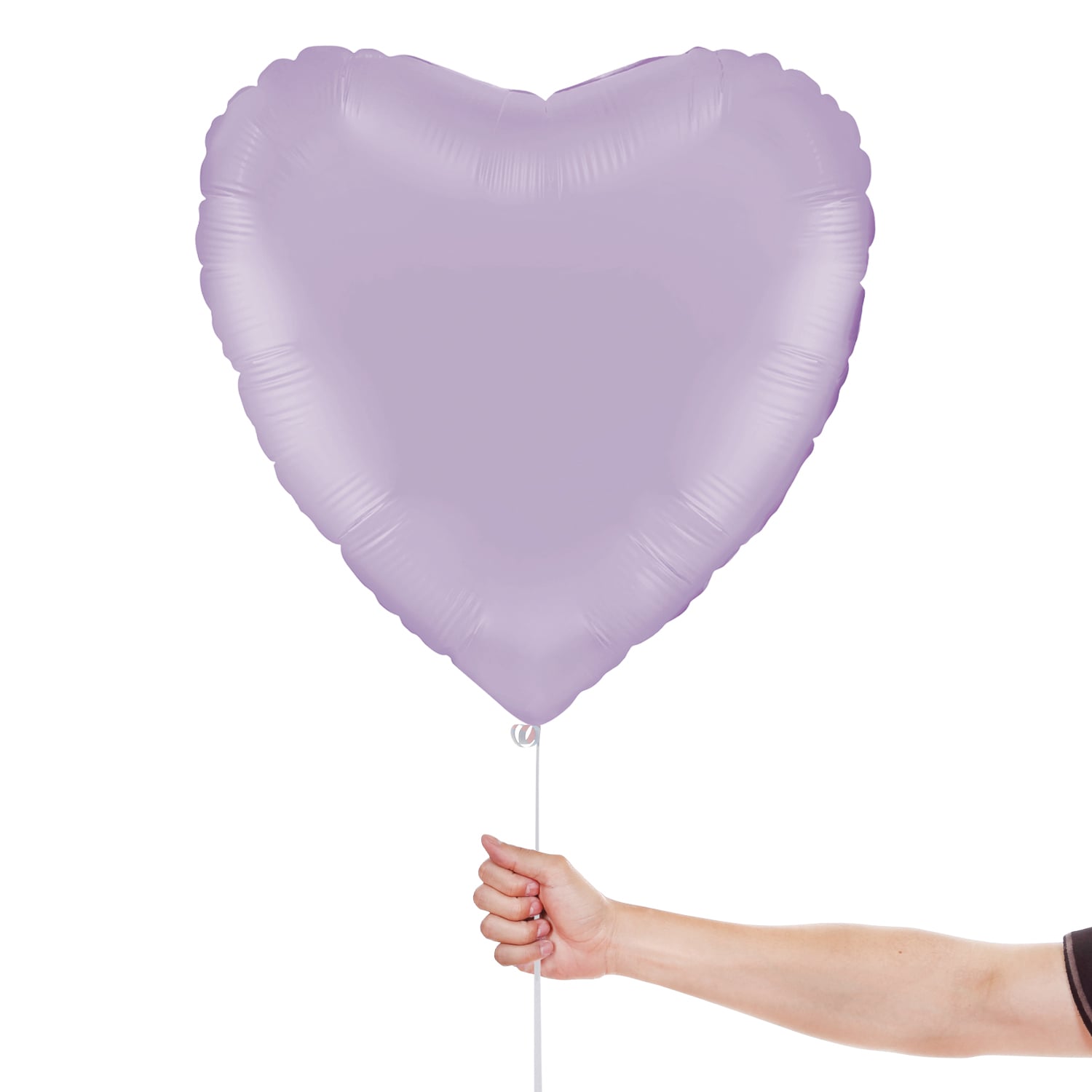 Matte Lilac Heart Shaped Foil Balloon 46cm / 18 in View 2