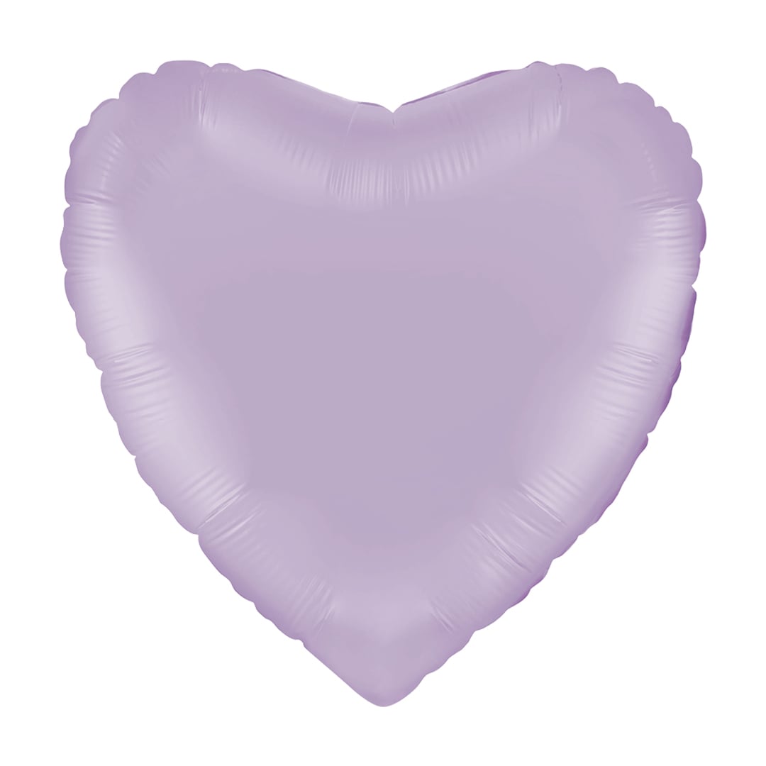 Matte Lilac Heart Shaped Foil Balloon 46cm / 18 in