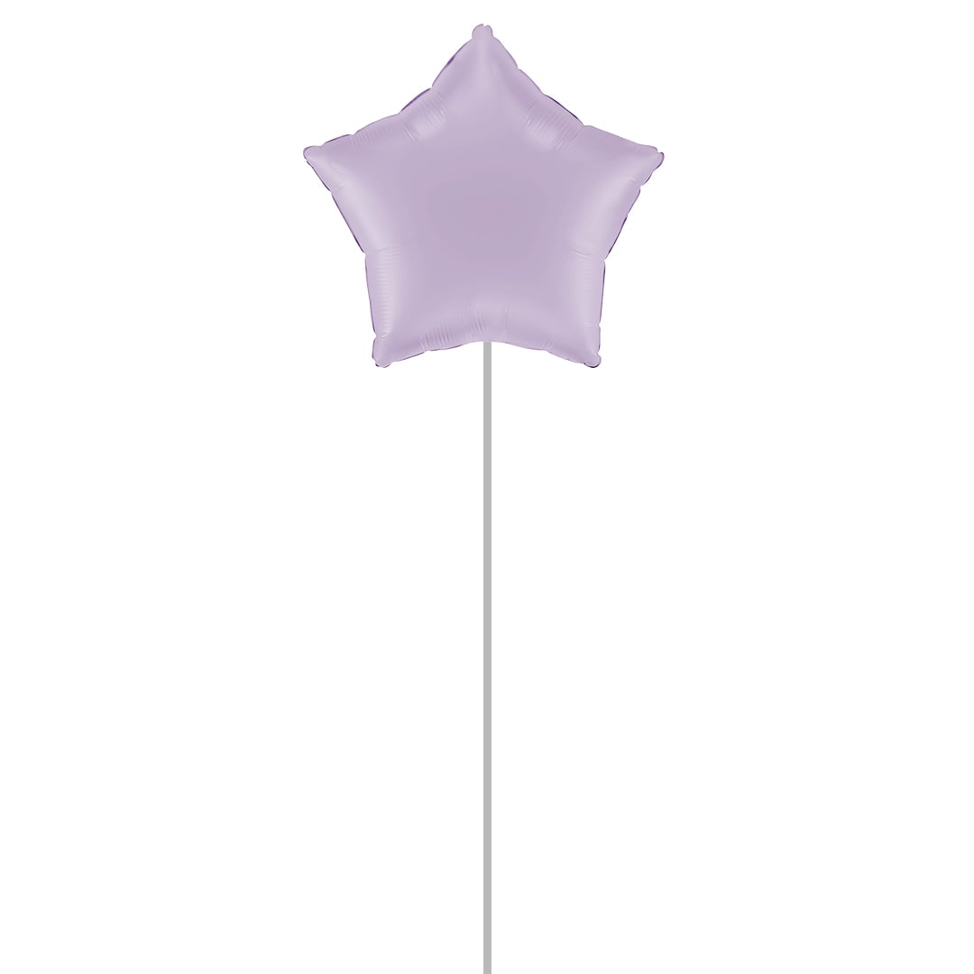 Matte Lilac Star Shaped Foil Balloon - Inflated Balloon In A Box Product Gallery Image