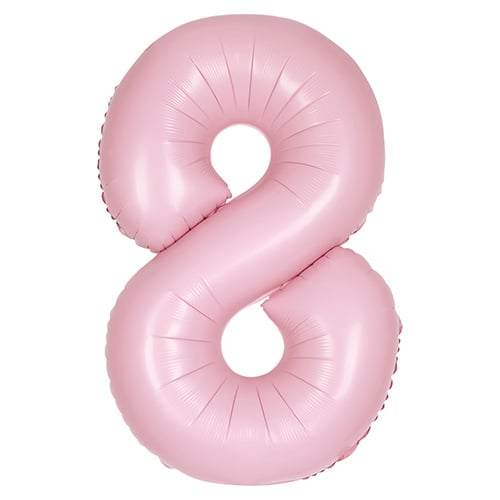 Matte Lovely Pink Number 8 Helium Foil Giant Balloon 86cm / 34 in Product Gallery Image