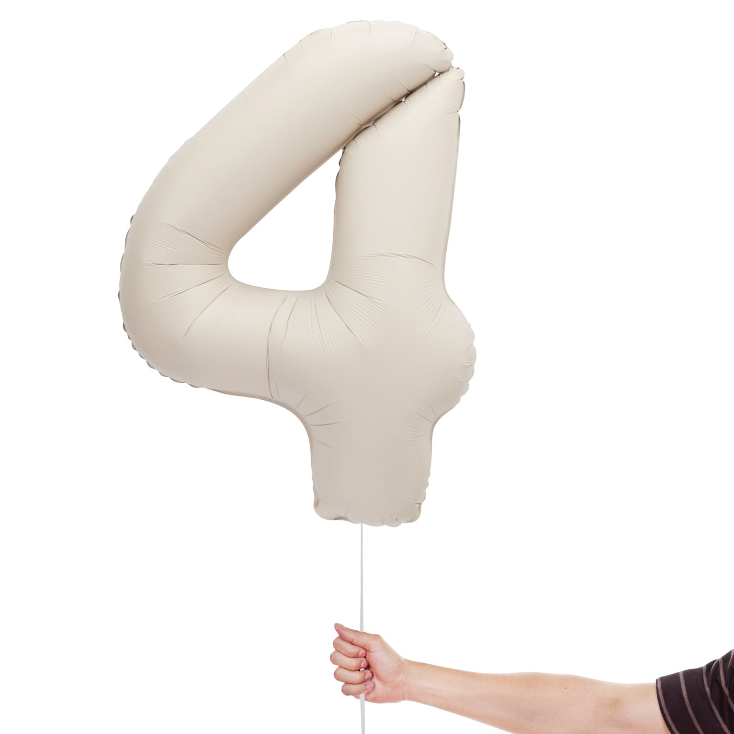 Matte Nude Number 4 Giant Foil Balloon 86cm / 34 in View 2
