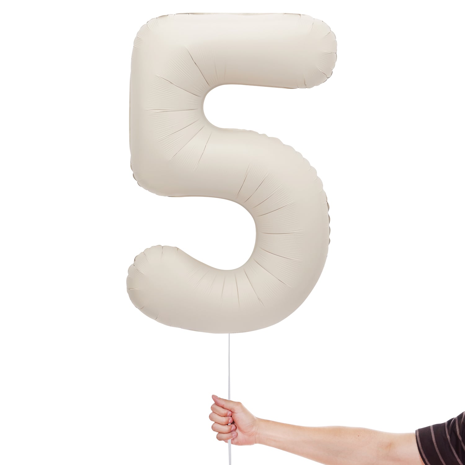 Matte Nude Number 5 Giant Foil Balloon 86cm / 34 in View 2