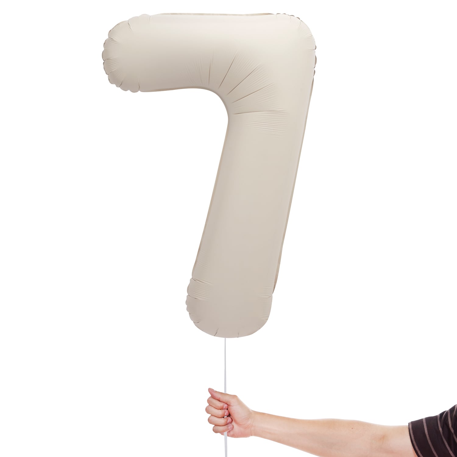 Matte Nude Number 7 Giant Foil Balloon 86cm / 34 in View 2