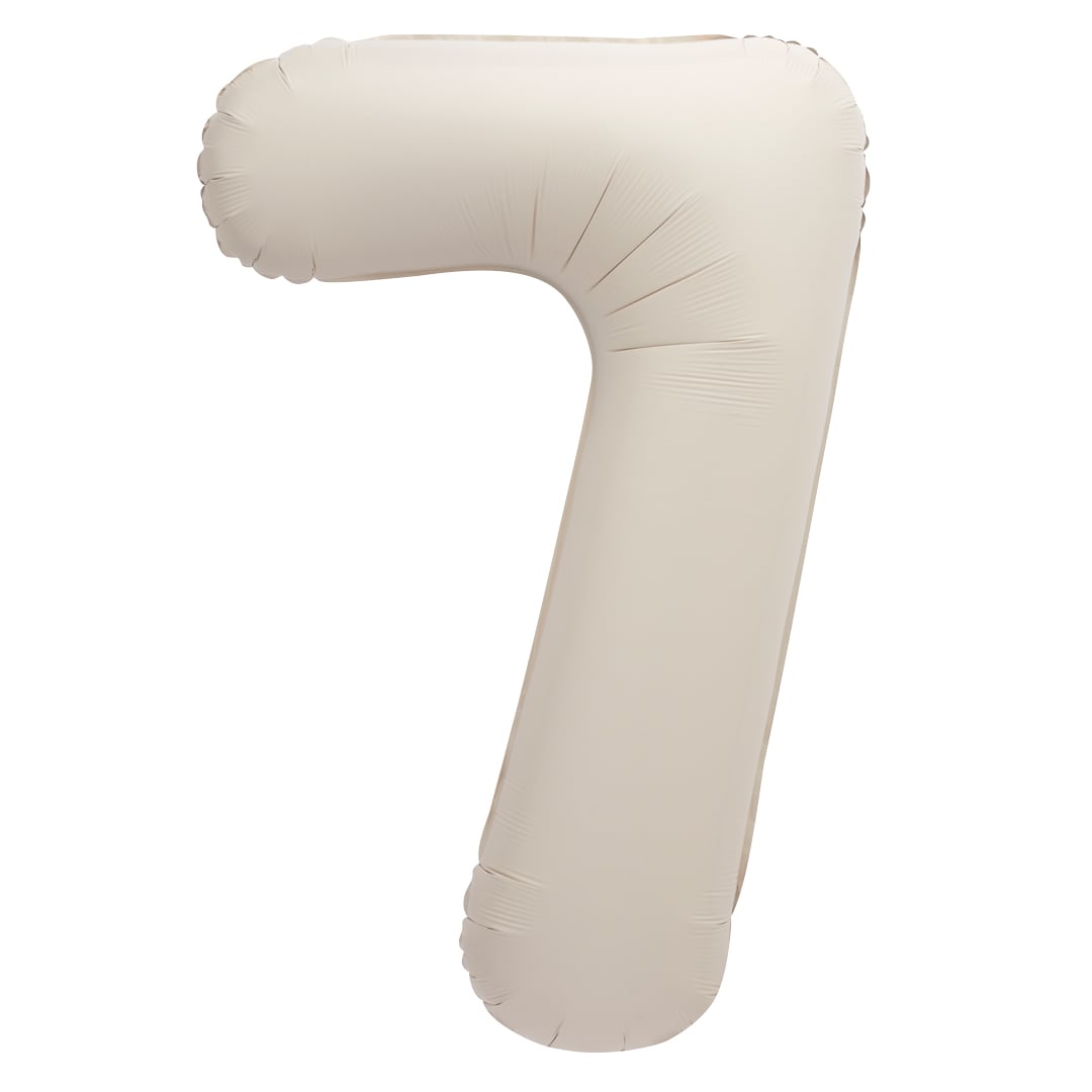 Matte Nude Number 7 Giant Foil Balloon 86cm / 34 in