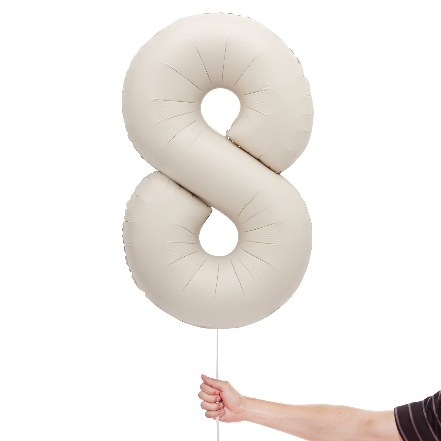 Matte Nude Number 8 Giant Foil Balloon 86cm / 34 in View 2