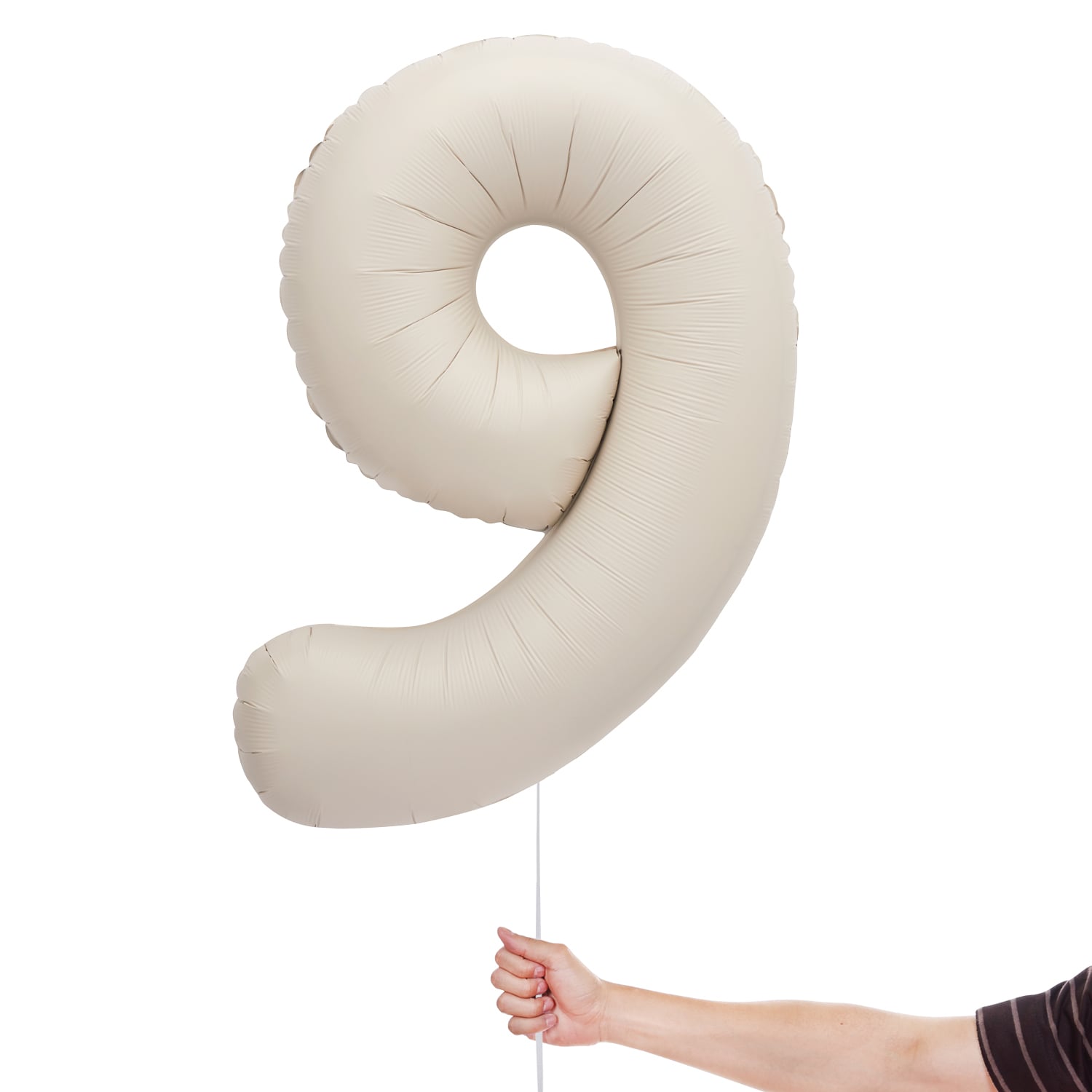 Matte Nude Number 9 Giant Foil Balloon 86cm / 34 in View 2