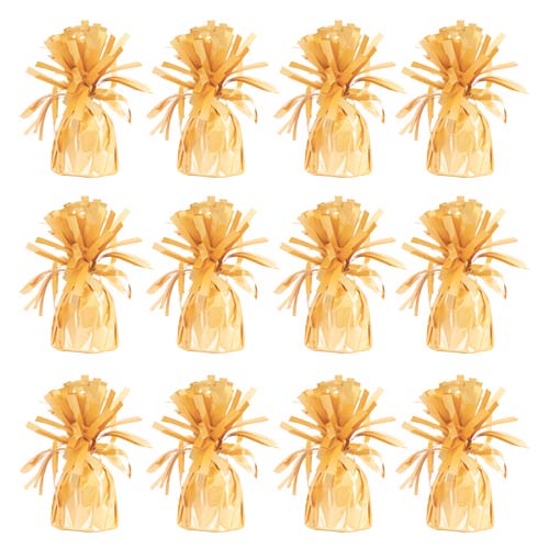 Matte Peach Foil Balloon Weights - Pack of 12