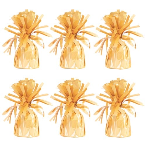 Matte Peach Foil Balloon Weights - Pack of 6
