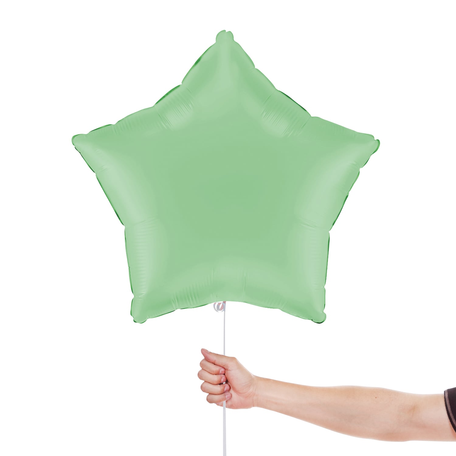 Matte Pistachio Green Star Shaped Foil Balloon 46cm / 18 in View 2