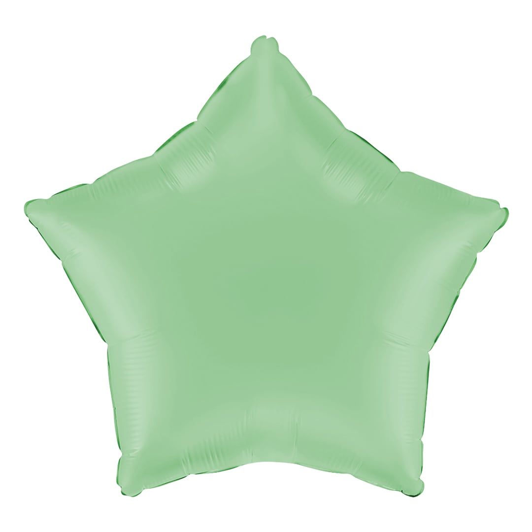 Matte Pistachio Green Star Shaped Foil Balloon 46cm / 18 in