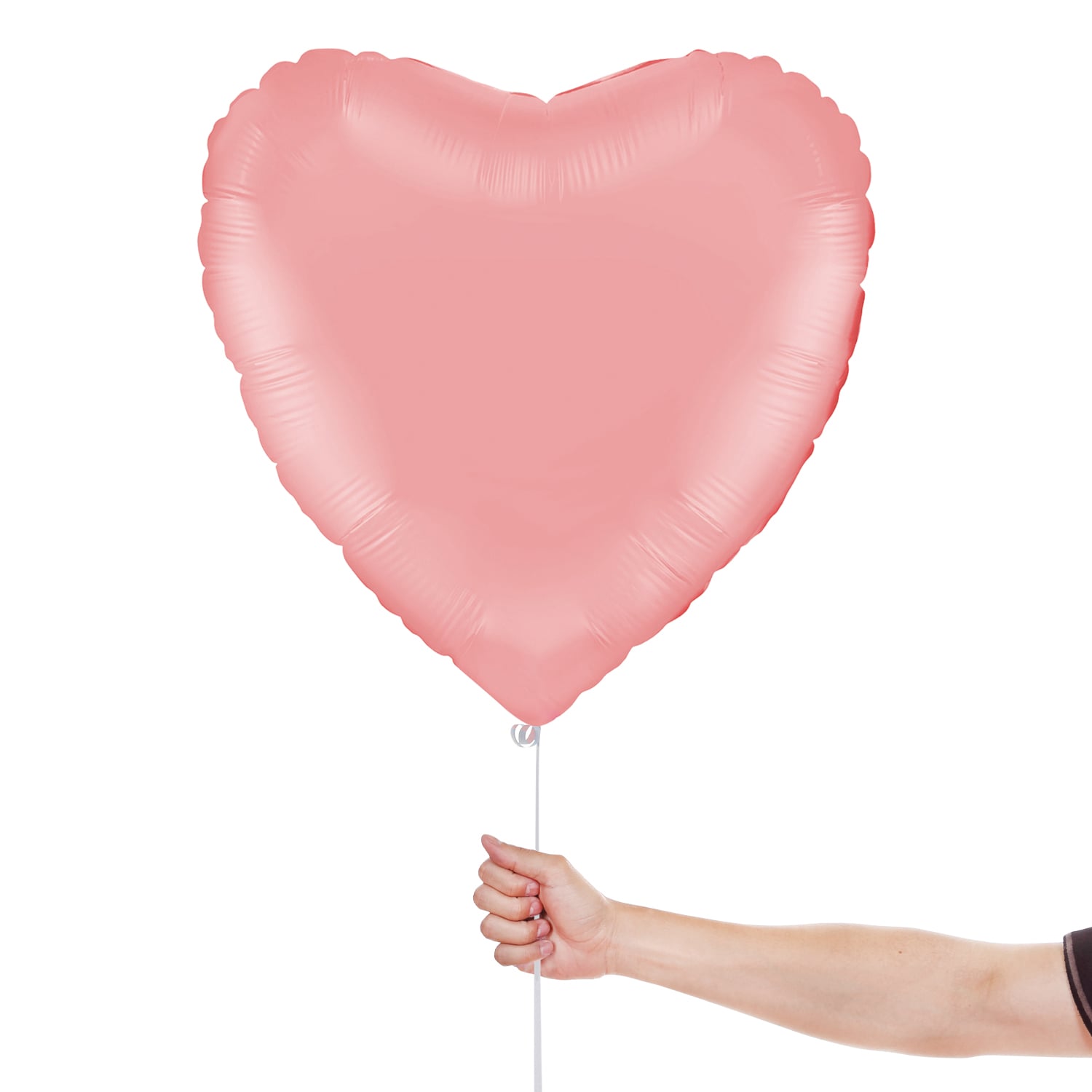 Matte Rose Pink Heart Shaped Foil Balloon 46cm / 18 in View 2
