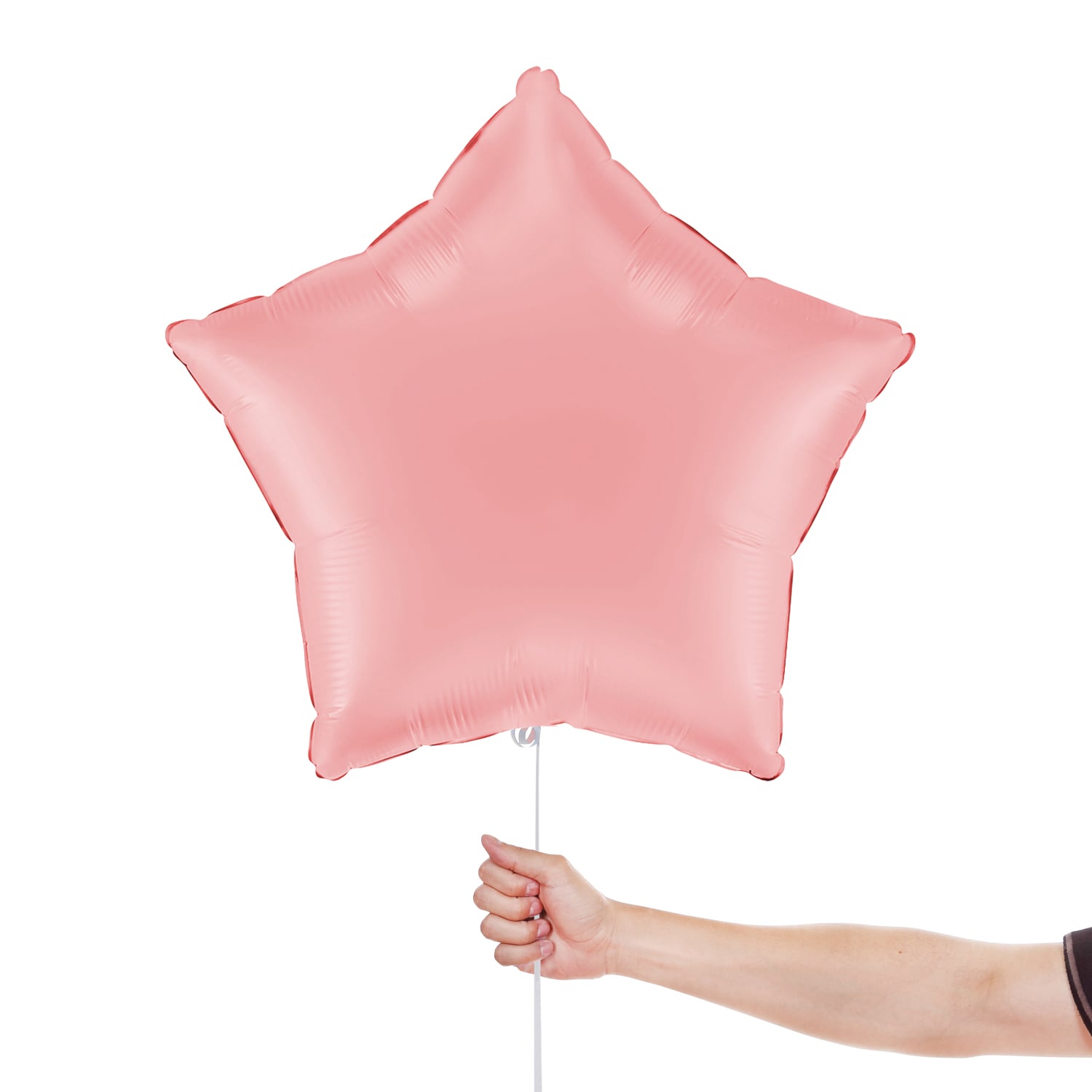 Matte Rose Pink Star Shaped Foil Balloon 46cm / 18 in View 2