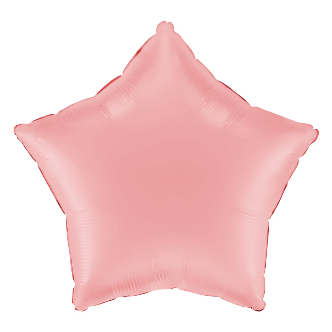 Matte Rose Pink Star Shaped Foil Balloon 46cm / 18 in