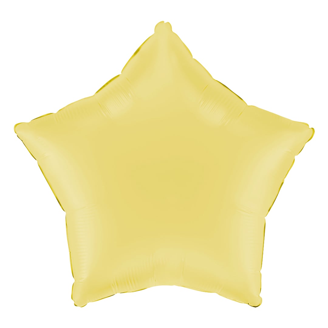 Matte Yellow Star Shaped Foil Balloon 46cm / 18 in
