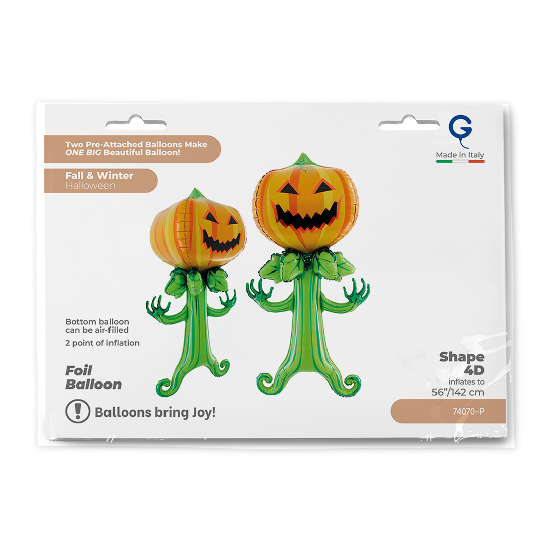 Spooky Pumpkin Halloween 4D Maxiloons Foil Giant Balloon 142cm / 56 in View 6