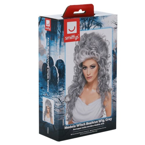 Medeia Witch Beehive Grey Hair Wig Product Gallery Image
