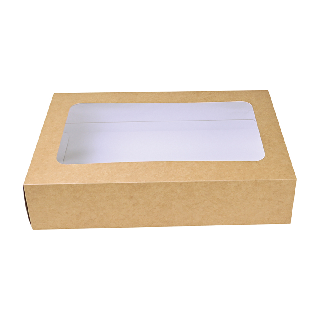 Medium Kraft Cardboard Platter Sleeve with Window View 6