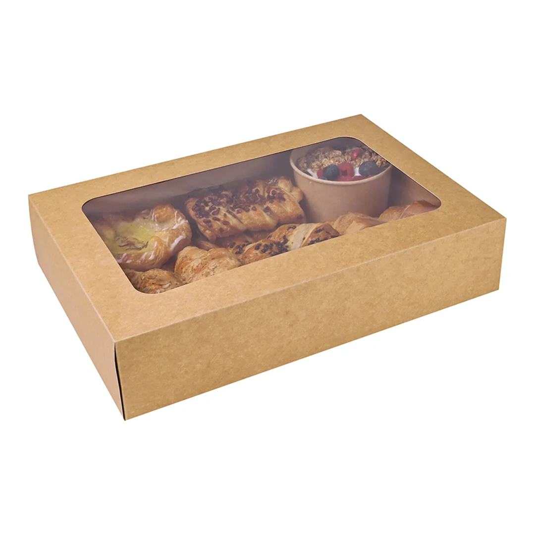 Medium Kraft Cardboard Platter Sleeve with Window View 7