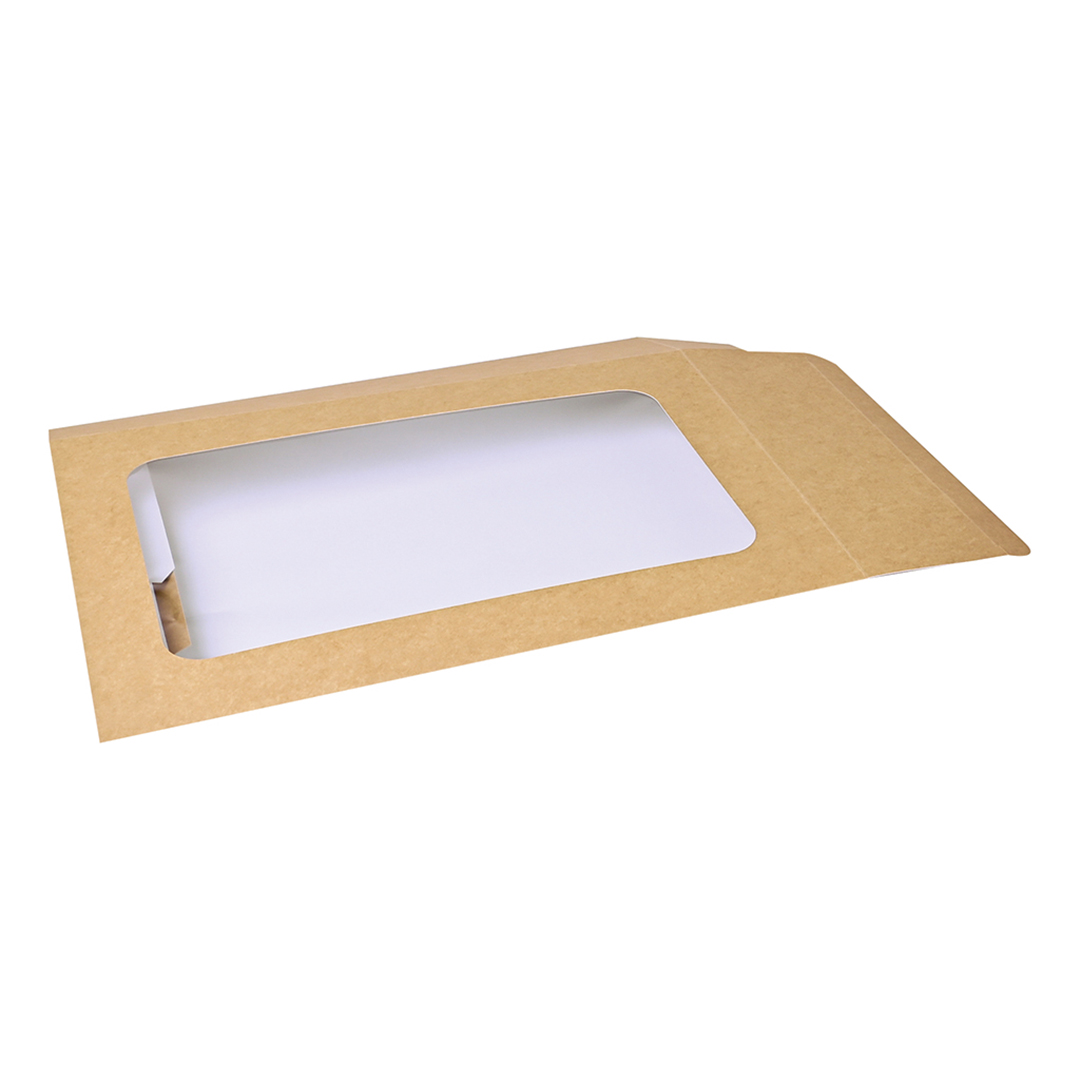 Medium Kraft Cardboard Platter Sleeve with Window View 8