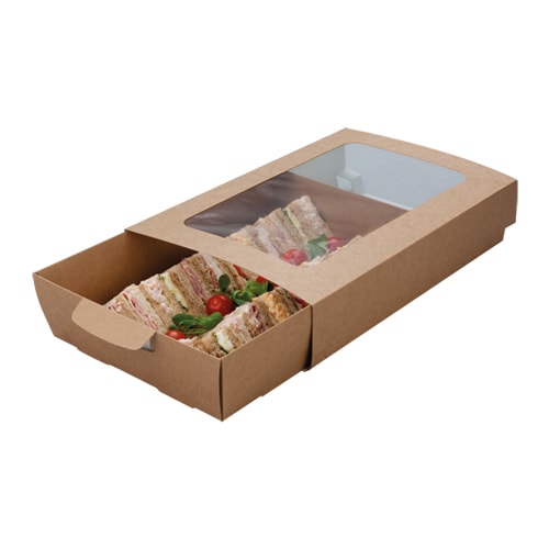 Medium Kraft Platter Sleeve With Window 40cm Product Gallery Image