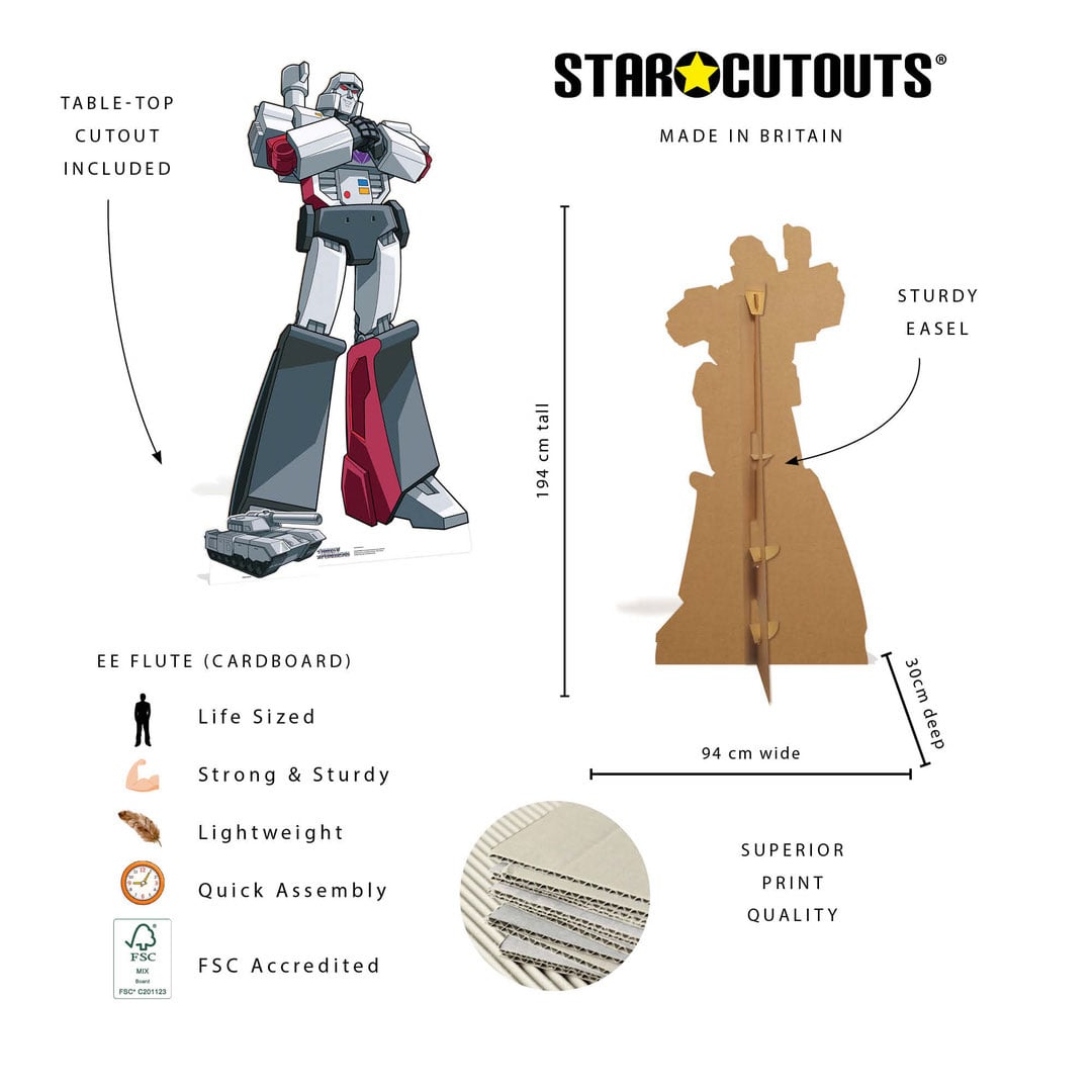 Megatron Transformers Animation Lifesize Cardboard Cutout 194cm Product Gallery Image