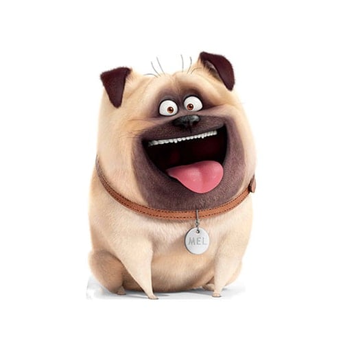Mel Pug Dog Secret Life of Pets Star Mini Cardboard Cutout 91cm