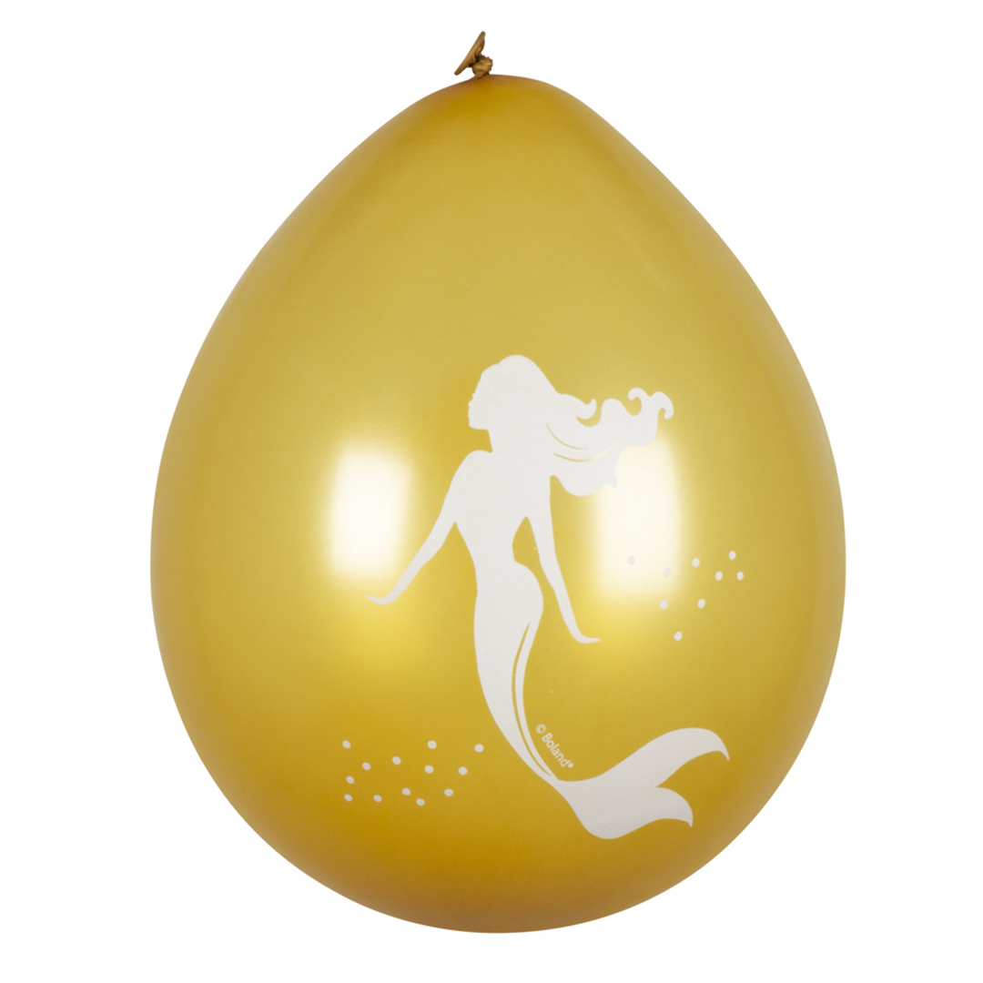 Mermaid Air Fill Latex Balloons 25cm / 10 in - Pack of 6 View 4