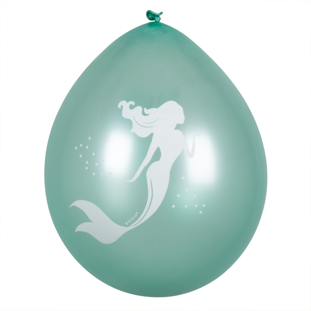 Mermaid Air Fill Latex Balloons 25cm / 10 in - Pack of 6 View 5