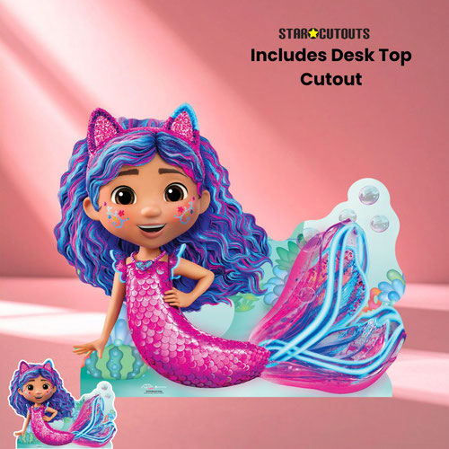 Mermaid Gabby's Dollhouse Lifesize Cardboard Cutout 95cm Product Gallery Image