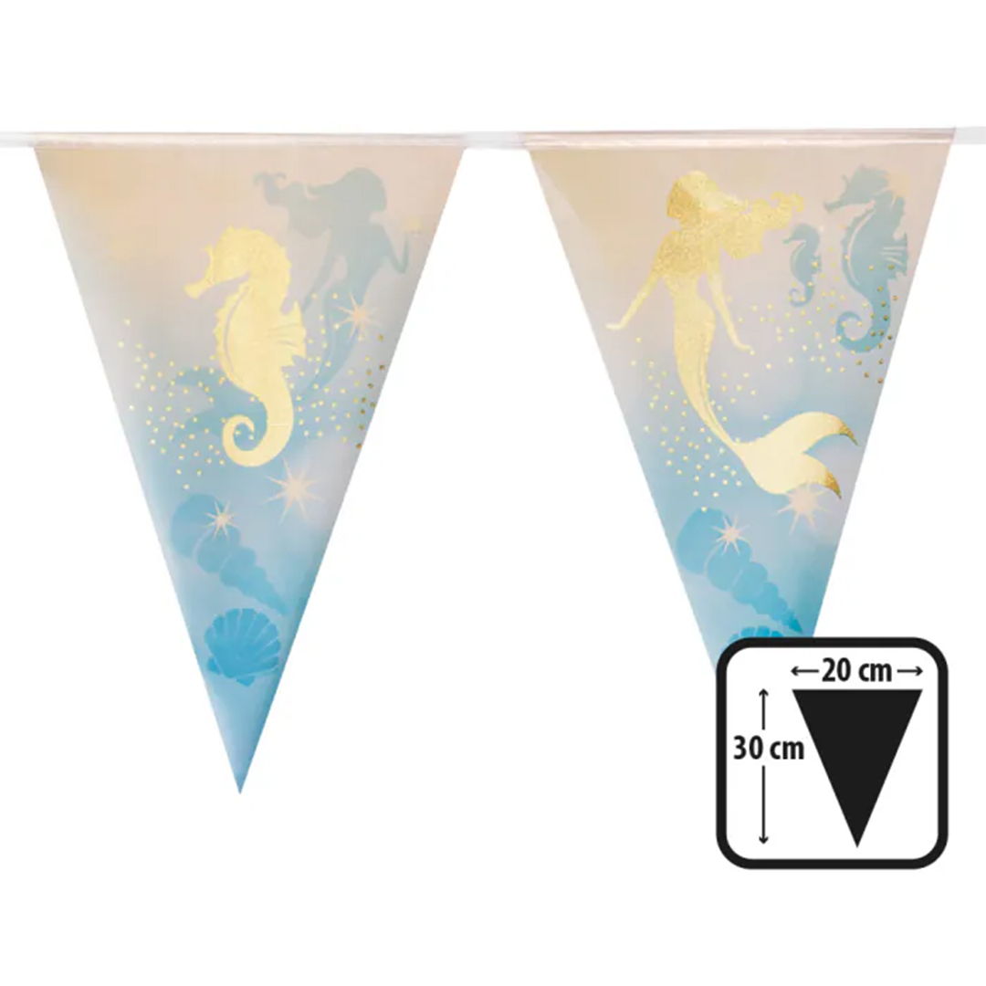 Mermaid Holographic Foil Pennant Bunting 4m View 2
