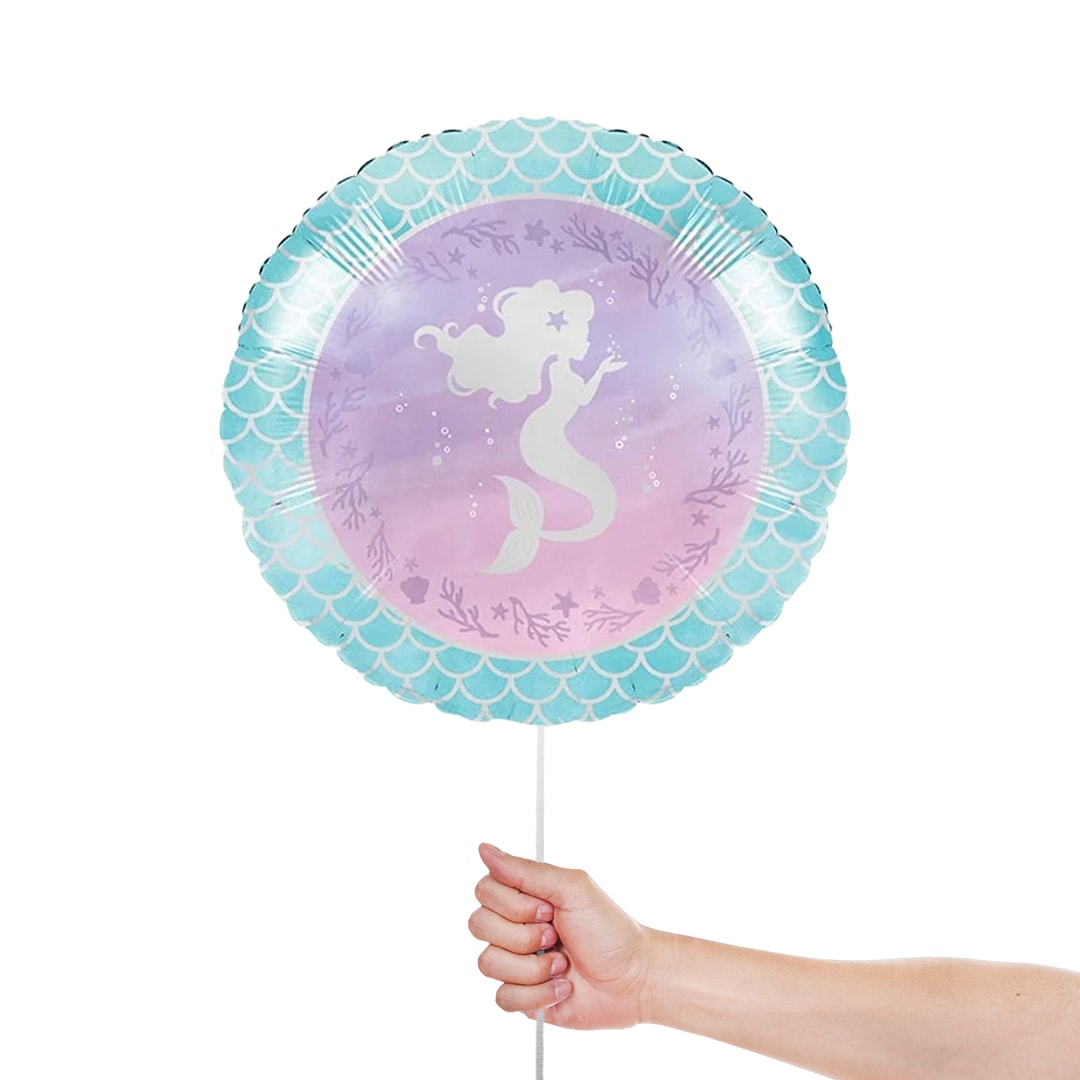 Mermaid Shine Round Foil Helium Balloon 46cm / 18 in Product Gallery Image