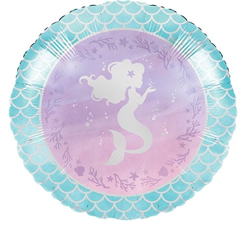 Mermaid Shine Round Foil Helium Balloon 46cm / 18 in Product Gallery Image
