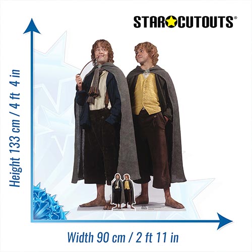 Merry and Pippin Double Lord of the Rings Lifesize Cardboard