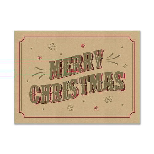Merry Christmas Tartan Kraft Rectangular Gift Box - Pack of 3 Product Gallery Image