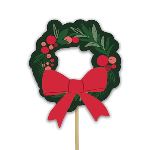 Merry Christmas Wreath Cupcake Kit - Pack of 28 Product Gallery Image