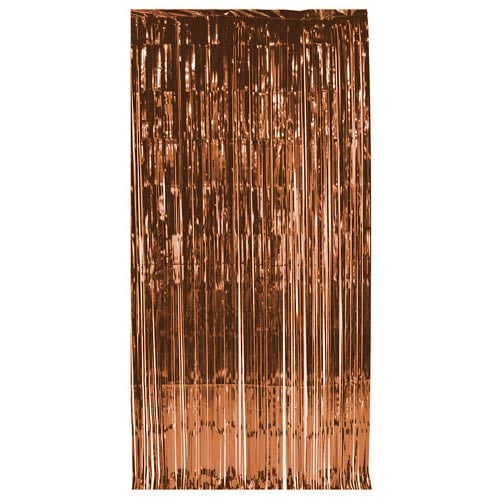 Metallic Copper Orange Foil Door Curtain Backdrop 1.9m x 99cm - Pack of 3
