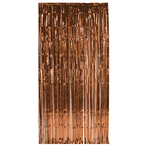 Metallic Copper Orange Foil Door Curtain Backdrop 1.9m x 99cm - Pack of 5 Product Image