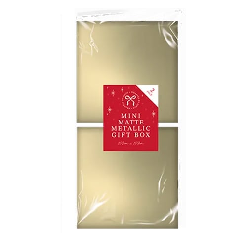Metallic Matte Gold Mini Gift Boxes - Pack of 2 Product Gallery Image