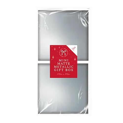 Metallic Matte Silver Mini Gift Boxes - Pack of 2