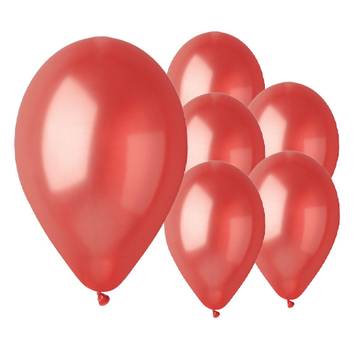 Metallic Red Bio Latex Balloons 33cm / 13 in - Pack of 50